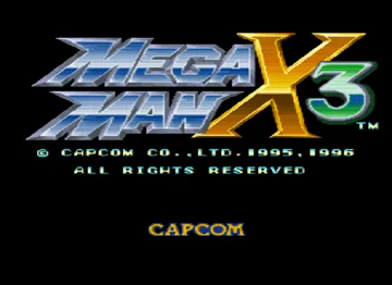 Mega Man X3 (EU) screen shot title